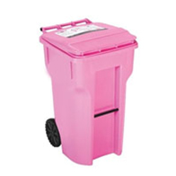 Pink shred bin shred cancer accushred